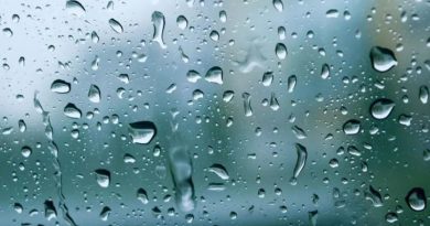 Gotas de lluvia en el cristal