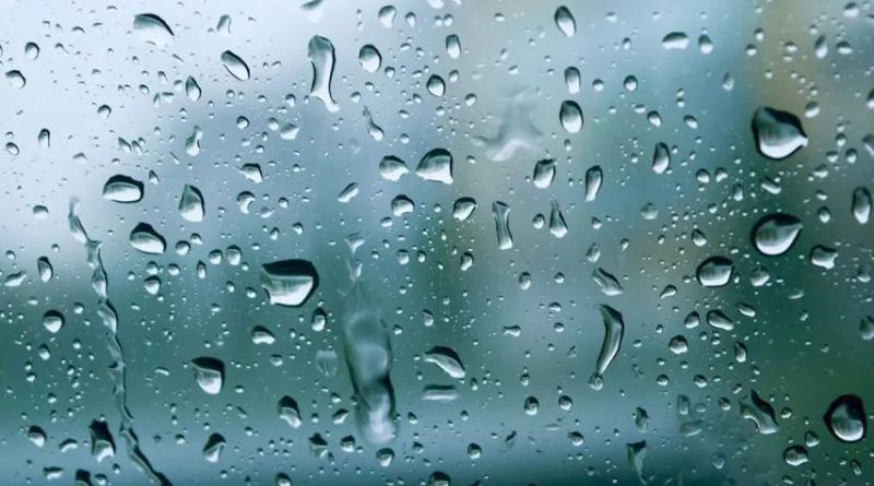 Gotas de lluvia en el cristal